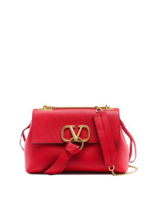 VALENTINO GARAVANI: borse a spalla - Borsa a spalla Vring rossa in pelle
