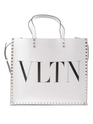 VALENTINO GARAVANI: shopper - Tote con stampa logo VLNT