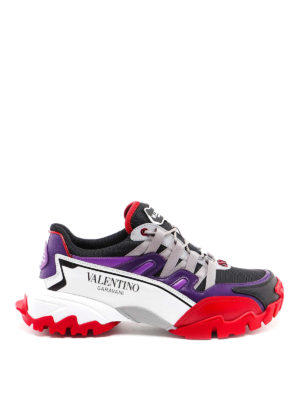 VALENTINO GARAVANI: trainers - Climbers leather and fabric sneakers