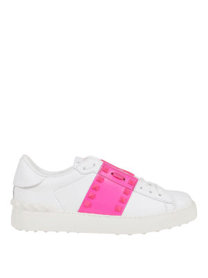 VALENTINO GARAVANI: trainers - Open fuchsia band sneakers