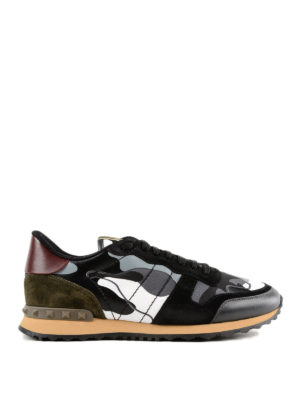 VALENTINO GARAVANI: sneakers - Sneaker Rockrunner Camouflage multicolori