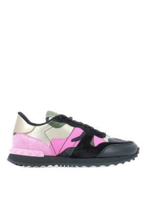 VALENTINO GARAVANI: sneakers - Sneaker stringate Rockrunner Camouflage