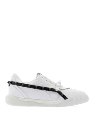 VALENTINO GARAVANI: sneakers - Sneaker Rockstud Armour bianche e nere