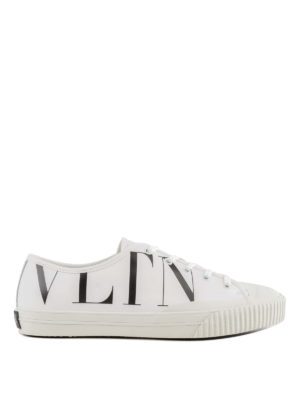 VALENTINO GARAVANI: sneakers - Sneaker VLTN bianche in pelle