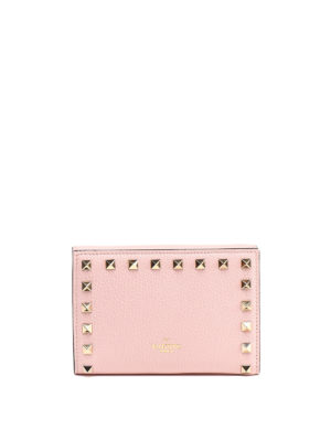 VALENTINO GARAVANI: portafogli - Portafoglio Rockstud in pelle