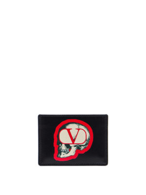 VALENTINO GARAVANI: wallets & purses - Undercover skull leather card holder