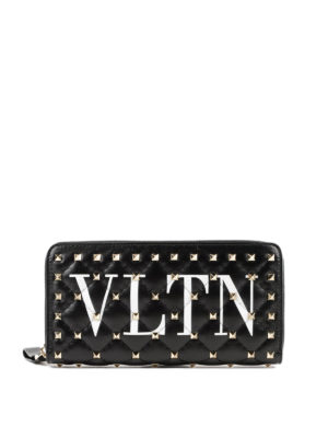 VALENTINO GARAVANI: portafogli - Portafoglio zip around VLTN pelle matelassé