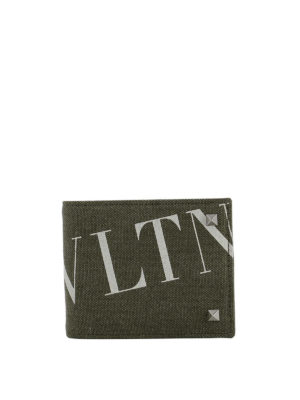 VALENTINO GARAVANI: portafogli - Portafoglio in tessuto VLTN