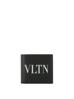 VALENTINO GARAVANI: portafogli - Portafoglio bifold in pelle con stampa VLTN