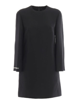 VALENTINO: abiti al ginocchio - Abito in lana misto seta con ricamo