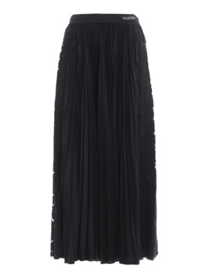 VALENTINO: Faldas media pierna y semilargas - Falda Semilarga - Negro