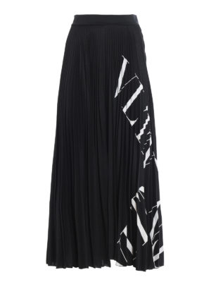VALENTINO: Gonne Lunghe - Gonna plissettata con stampa VLTN