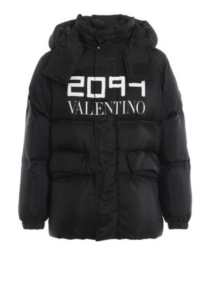 VALENTINO: padded coats - 2099 Valentino print silk padded coat