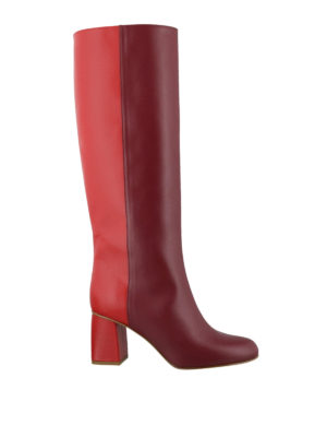 VALENTINO RED: stivali - Stivali in pelle bicolore Avired