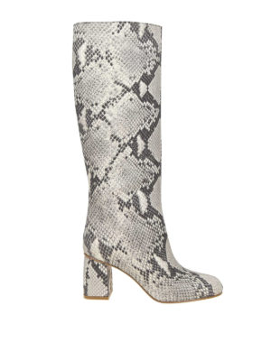 VALENTINO RED: stivali - Stivali in pelle stampa pitone