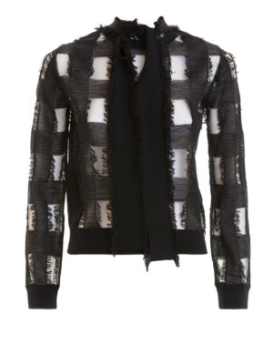 VALENTINO RED: maglia collo rotondo - Maglia in lana effetto strappato