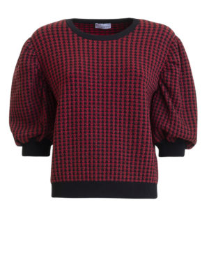 VALENTINO RED: Suéteres con cuello pico - Suéter Cuello Redondo - Rojo