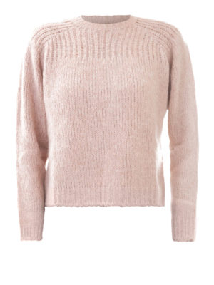 VALENTINO RED: crew necks - Tulle ribbon alpaca sweater