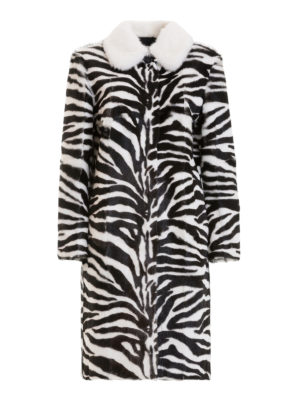 VALENTINO RED: Pellicce e montoni - Cappotto in cavallino zebrato