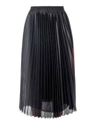 VALENTINO RED: Gonne Lunghe - Gonna lunga plissettata in jersey rete