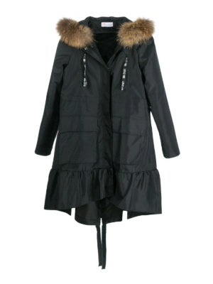 VALENTINO RED: padded coats - Love You fur trimmed parka