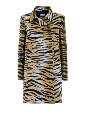 VALENTINO RED: cappotti corti - Cappotto doppiopetto animalier