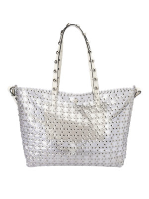 VALENTINO RED: shopper - Shopper Flower Puzzle trasparente