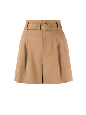 VALENTINO RED: Trousers Shorts - Viscose and wool gabardine belted shorts