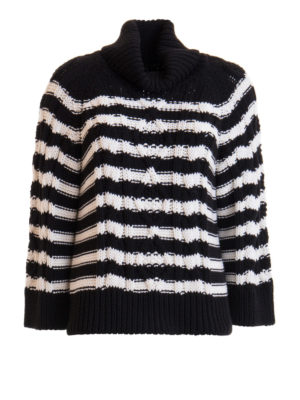 VALENTINO RED: Cuellos altos y polos - Suéter Con Cuello Alto - De Rayas