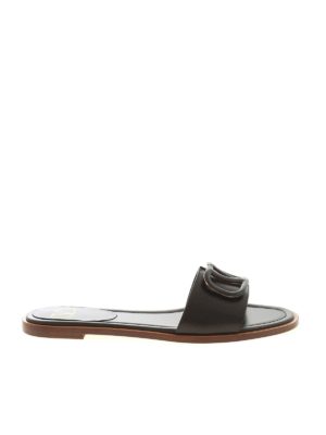 VALENTINO: sandals - VLogo slider sandals in black