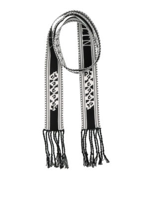 VALENTINO: sciarpe e foulard - Scarf bandeau in maglia con frange