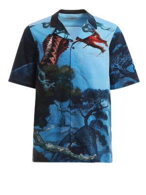 VALENTINO: shirts - Dragons Garden cotton shirt