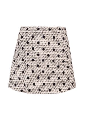 VALENTINO: shorts - Tweed shorts in white and black