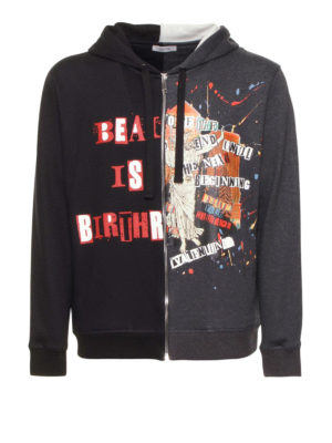 VALENTINO: Felpe e maglie - Felpa bicolor con stampe Jamie Reid