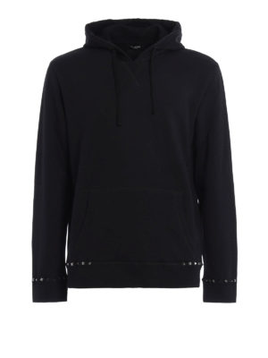 VALENTINO: Sweatshirts & Sweaters - Rockstud cotton hoodie