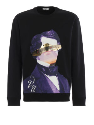 VALENTINO: Felpe e maglie - Felpa con stampa volto V e ufo