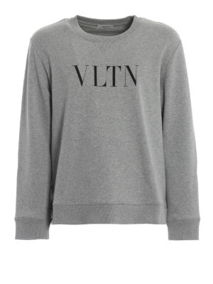 VALENTINO: Felpe e maglie - Felpa in jersey melange con stampa VLTN