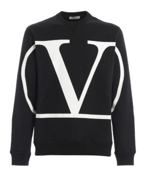 VALENTINO: Felpe e maglie - Felpa con stampa VLogo bianco