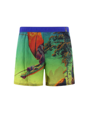VALENTINO: Swim shorts & swimming trunks - Dragon at Dawn swim shorts