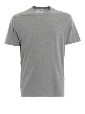 VALENTINO: t-shirt - T-shirt Rockstud Untitled grigio mélange