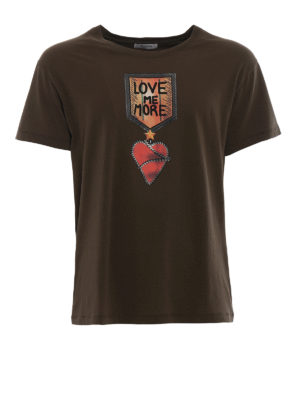 VALENTINO: t-shirt - T-shirt in jersey Love Me More