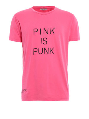 Valentino: t-shirts - Pink is punk jersey T-shirt