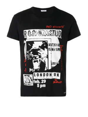 VALENTINO: t-shirt - T-shirt in cotone nero con stampe