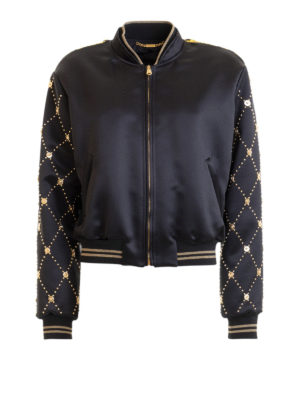 VERSACE: bombers - Gold-tone Medusa Head stud bomber