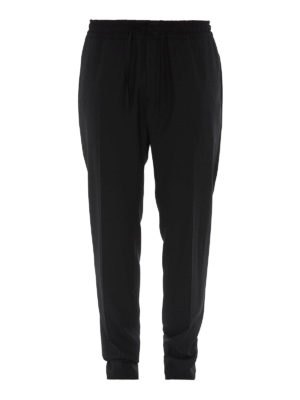 VERSACE: pantaloni casual - Pantaloni in lana stile joggers