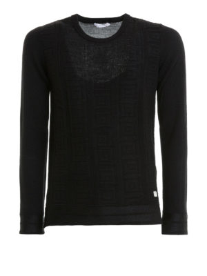 VERSACE COLLECTION: maglia collo rotondo - Pullover con motivo Chiave Greca davanti