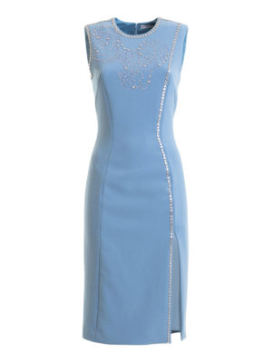 VERSACE COLLECTION: knee length dresses - Stone embellished dress