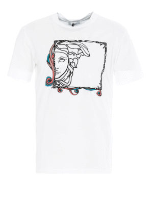VERSACE COLLECTION: t-shirt - T-shirt con stampa Testa di Medusa