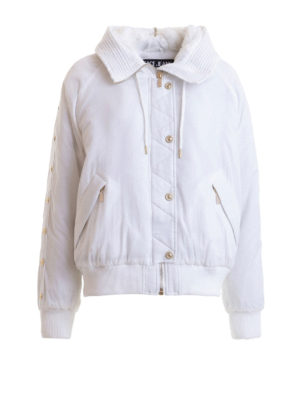 VERSACE JEANS: casual jackets - Maxi patch hooded jacket