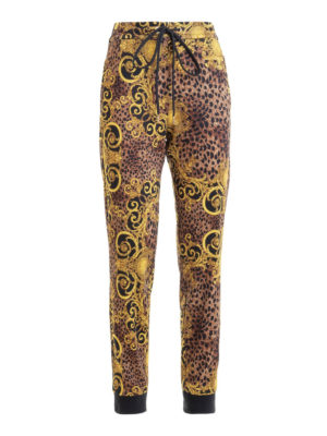 VERSACE JEANS: casual trousers - Baroque animal print trousers